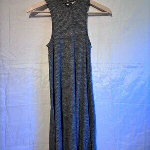 Hollister Charcoal Ribbed Maxi Dress